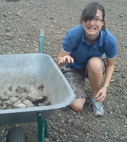 Photo by Nick Waterfield. Helping with rubble clearance for the Wisewood Community Garden, Aug 2013.